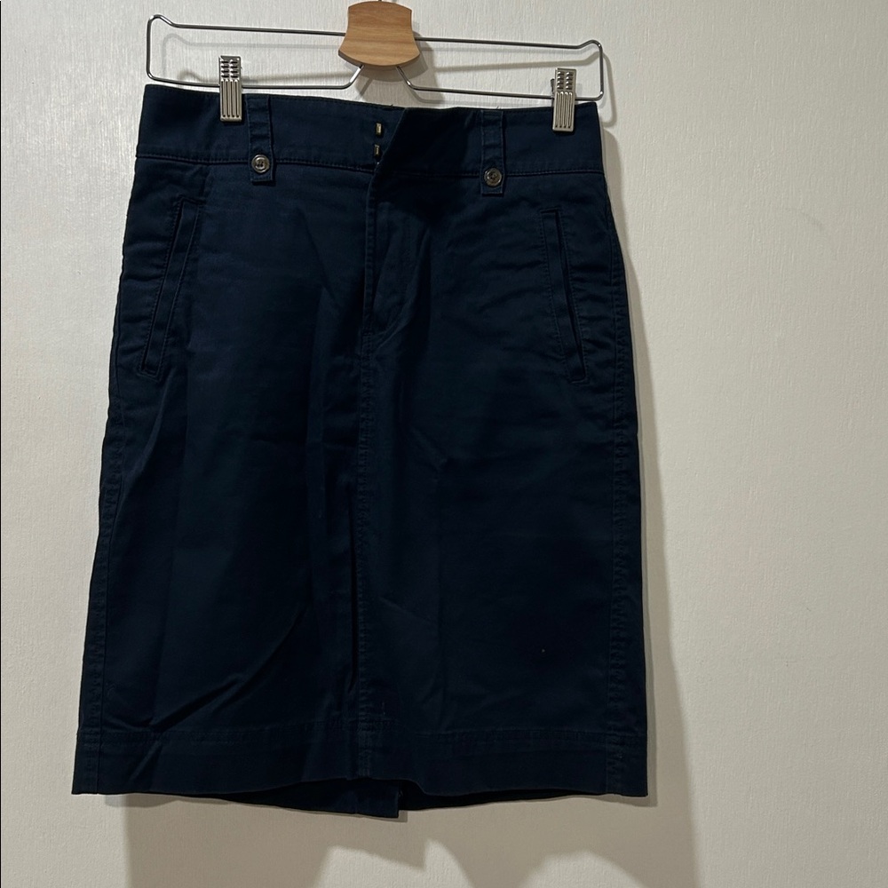 TOMMY HILFIGER WOMENS NAVY STRAIGHT SKIRT Sz 4